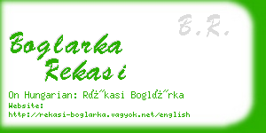 boglarka rekasi business card